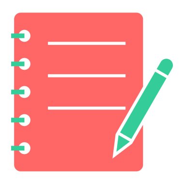 Not defteri. Web simgesi basit illüstrasyon