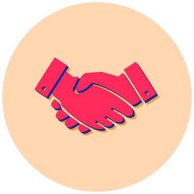 El sıkışma vektör satırı simgesi