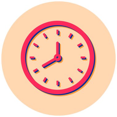 Saat. Web simgesi basit illüstrasyon