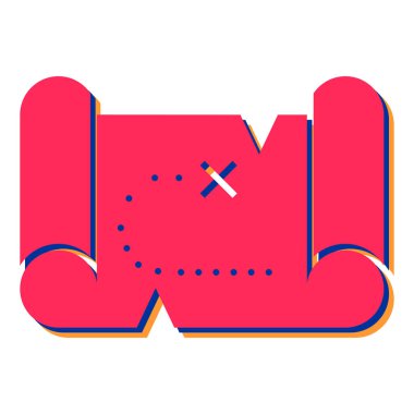 Çizgi film simgesinin vektör çizimi