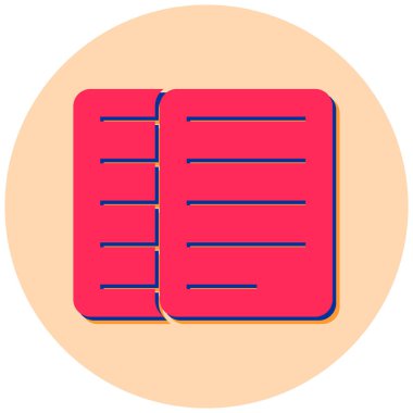 Kitap. Web simgesi basit illüstrasyon