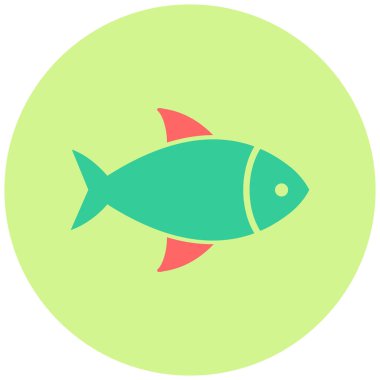 Balık. Web simgesi basit illüstrasyon