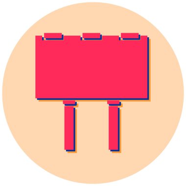 Tahta. Web simgesi basit illüstrasyon