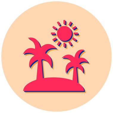 yaz tatili düz vektör simgesi