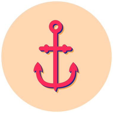 anchor düz vektör simgesi