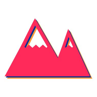 Bir dağ simgesinin vektör illüstrasyonu