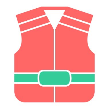 Güvenlik yeleği. Web simgesi basit illüstrasyon