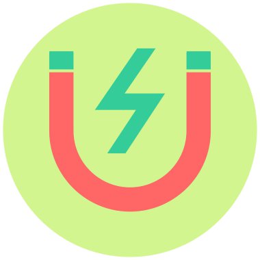 Mıknatıs. Web simgesi basit illüstrasyon