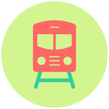 tren. Web simgesi basit illüstrasyon