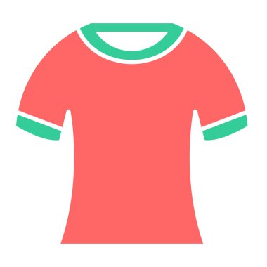 gömlek vektörü düz renk simgesi