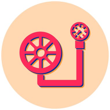 Tekerlek pompalama simgesinin vektör çizimi