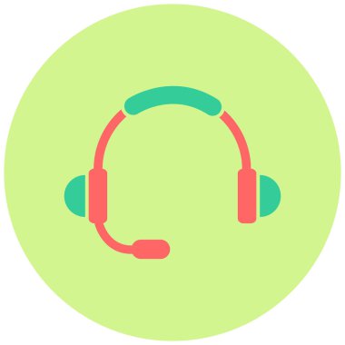 Kulaklık. Web simgesi basit illüstrasyon