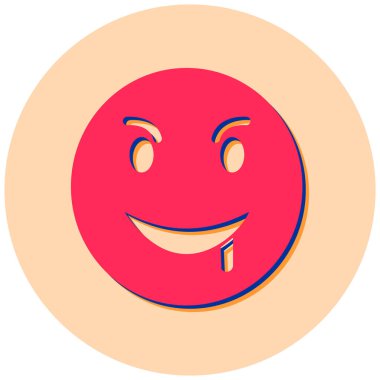  face emoticon web simgesi, vektör illüstrasyonu