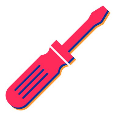 tornavida simgesi. Web için ingiliz anahtarı vektör simgelerinin düz çizimi