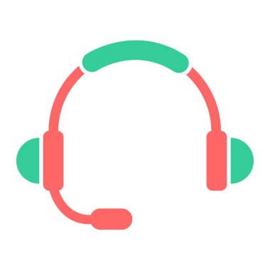 Kulaklık. Web simgesi basit illüstrasyon