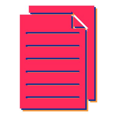 belge simgesi vektör illüstrasyonu