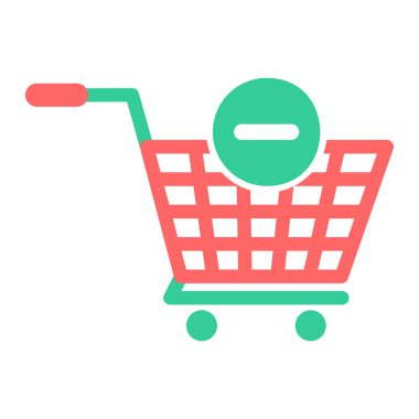 Alışveriş arabası ikonu. vektör illüstrasyonu