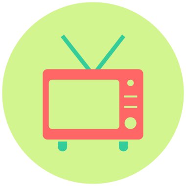 Televizyon. Web simgesi basit illüstrasyon