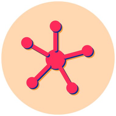 Molekül. Web simgesi basit tasarım