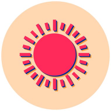 Güneş. Web simgesi basit illüstrasyon