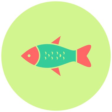 Balık. Web simgesi basit illüstrasyon