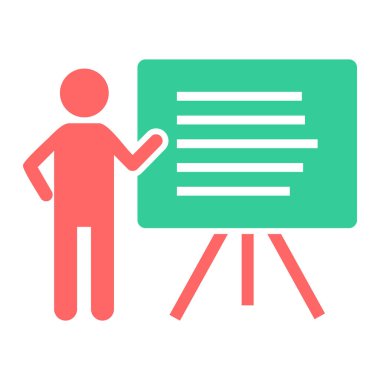 sunum simgesi vektör illüstrasyonu