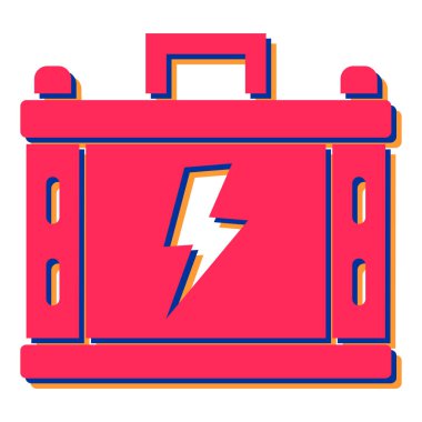 Araba pil simgesi. Vektör çizim