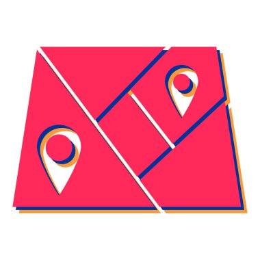 Konum pin ikonu vektör illüstrasyon tasarımı ile harita işaretleyici