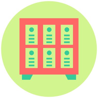 Çekmeceler. Web simgesi basit illüstrasyon