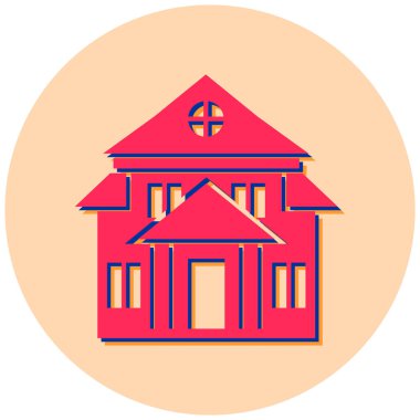 Ev. Web simgesi basit illüstrasyon