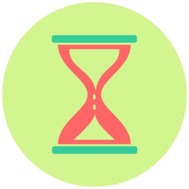 Kum saati. Web simgesi basit illüstrasyon