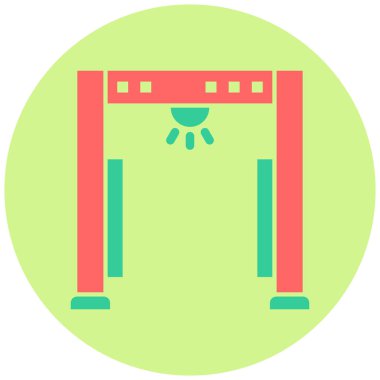 Metal dedektörü. Web simgesi basit illüstrasyon