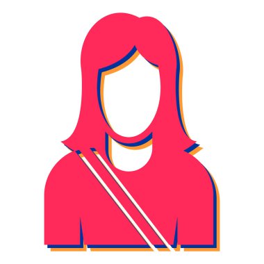 kadın avatar karakter vektör illüstrasyon tasarımı