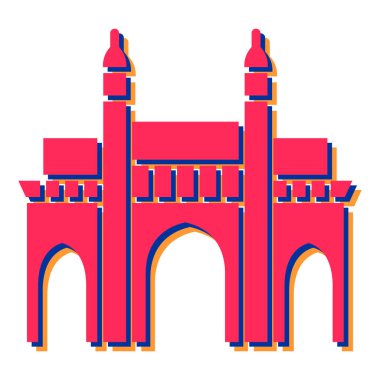 Bir bina simgesinin vektör illüstrasyonu