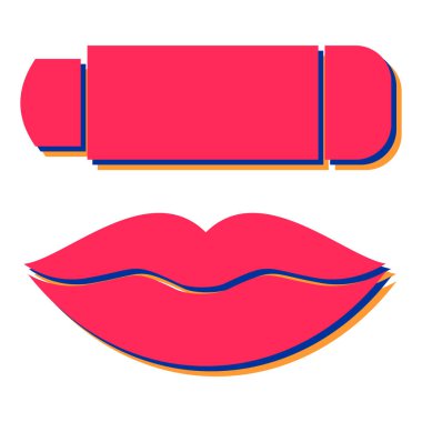 dudak simgesi vektör illüstrasyon tasarımı