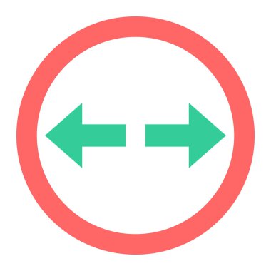 Sola ok simgesini çevir. Web için ok vektör simgelerinin basit illüstrasyonu