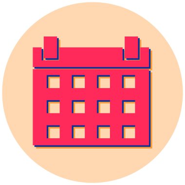 Takvim. Web simgesi basit illüstrasyon