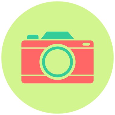 Kamera. Web simgesi basit illüstrasyon