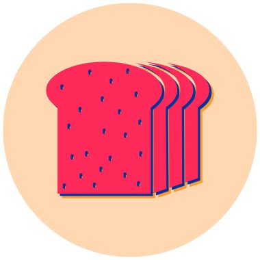 ekmek vektörü düz simgesi