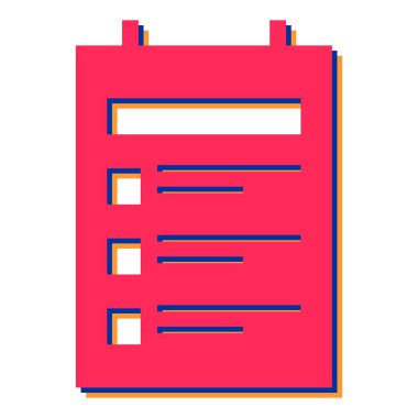 Kontrol listesi simgesi. Web için basit belge vektör simgeleri çizimi