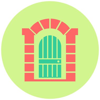 Kapı modern simgesinin vektör illüstrasyonu 