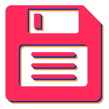 Moda biçimi izole edilmiş arkaplanda disket simgesi