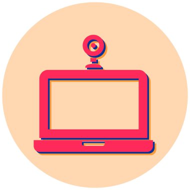 laptop vektör simgesi modern basit illüstrasyon