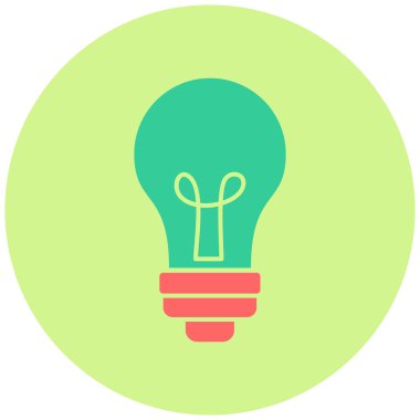 Ampul. Web simgesi basit illüstrasyon