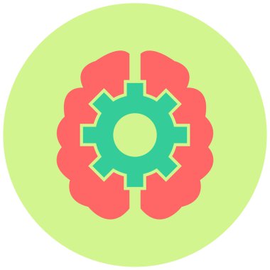 Beyin. Web simgesi basit illüstrasyon