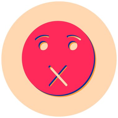  face emoticon web simgesi, vektör illüstrasyonu