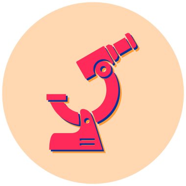 Mikroskop. Web simgesi basit illüstrasyon