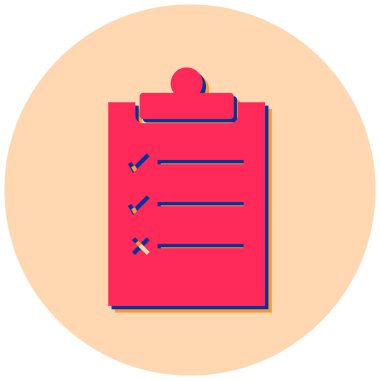 Kontrol listesi. Web simgesi basit illüstrasyon