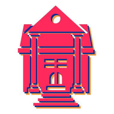 Modern yapı simgesinin vektör illüstrasyonu