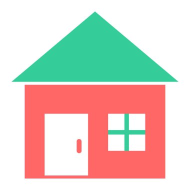 Ev. Web simgesi basit illüstrasyon